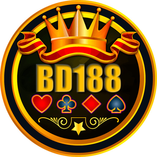 BD188 cartoon gamer with phone, coins, sports ball, and casino lights
